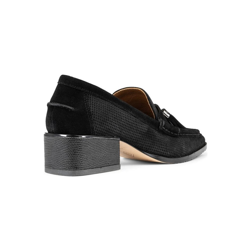 🆕 DONALD PLINER Arroyo Tassel Suede Loafer Shoes 8 Black - Picture 4 of 16